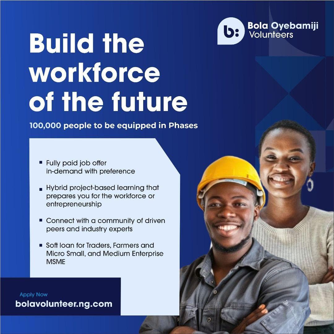 Build the workforce of the future - Bola Oyebamiji Volunteers